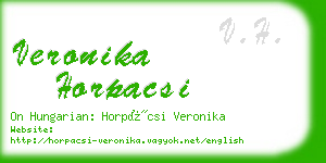 veronika horpacsi business card